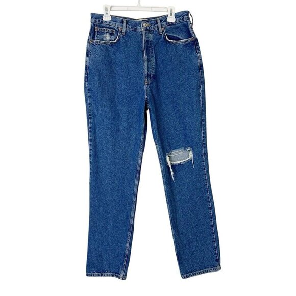 Free People Lasso Straight Jeans Womens Size 32 High Rise We The Free - Picture 1 of 10